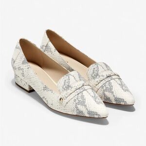 Cole Haan “Mabel” Skimmer Snake Pointy Toe Loafer